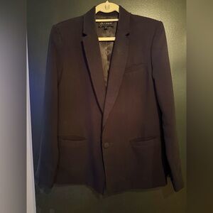 Laveer Black Raw Lapel Tuxedo Jacket Blazer SIZE 8